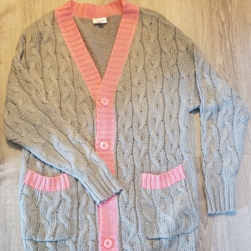 LulaRoe Small Lucille Grey/ Pink NWOT